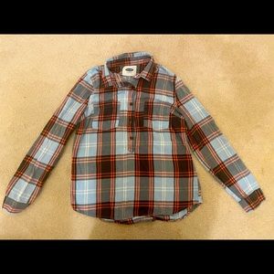 XS American Eagle Pull over plaid shirt AE